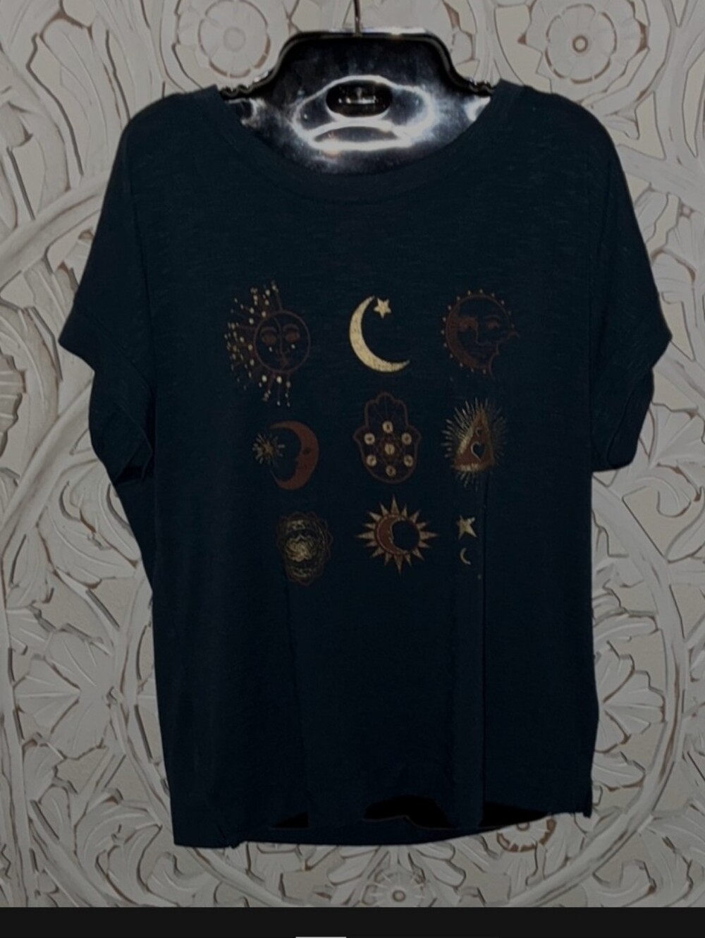 PJ Top By TRUSELF long Sleeve P J TOP Or Grapic Tee Moon Sun On Front Size Med - Picture 3 of 7